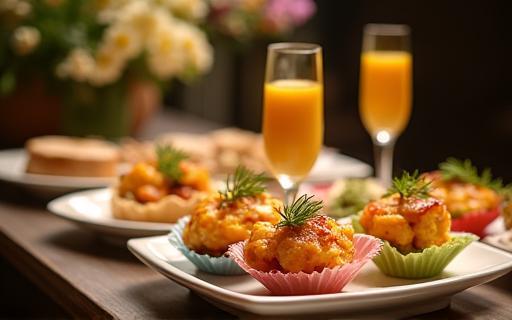 Elegant breakfast setup for an event
